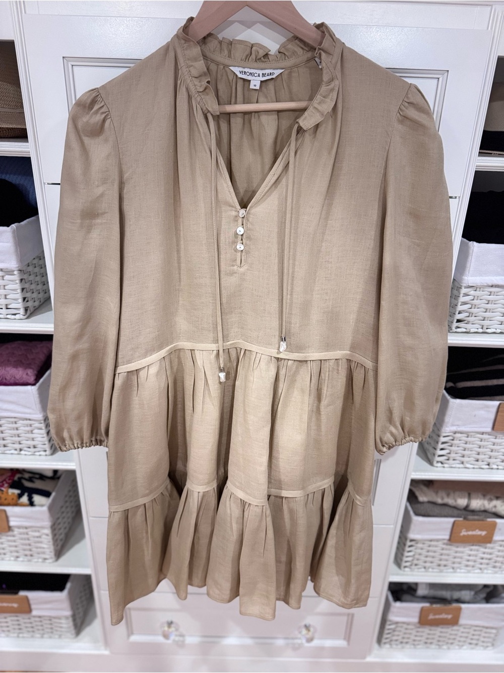 The Veronica Beard Hawken Linen Mini Dress